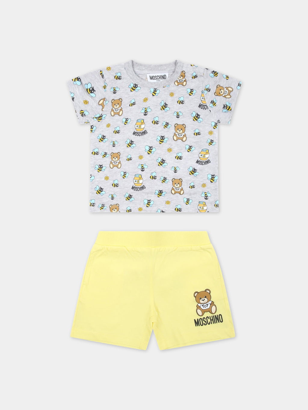 Multicolor set for baby boy with Teddy Bear